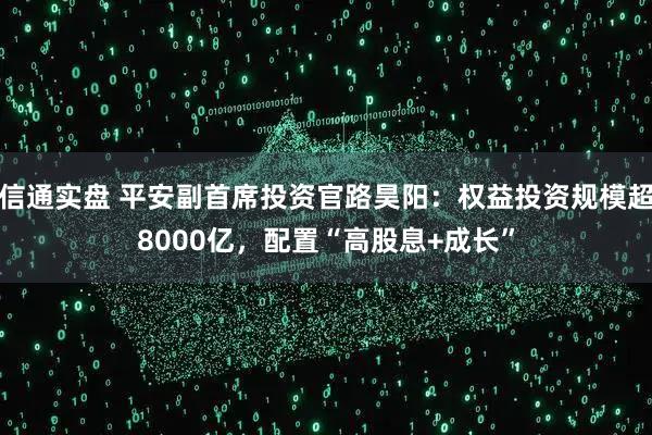 信通实盘 平安副首席投资官路昊阳：权益投资规模超8000亿，配置“高股息+成长”