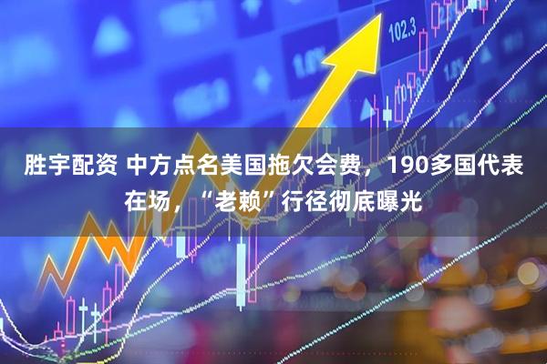 胜宇配资 中方点名美国拖欠会费,190多国代表在场,“老赖”行径彻底曝光